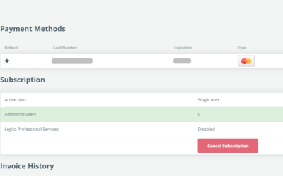 February 2021 Release: Legito Templates, Workspace Billing section